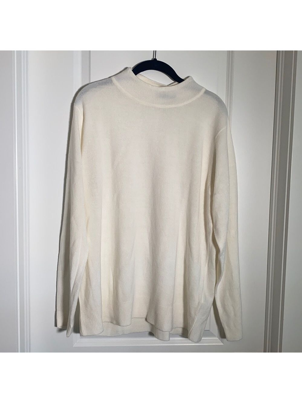 Napa Valley Ivory Mock Neck Sweater New With Tags